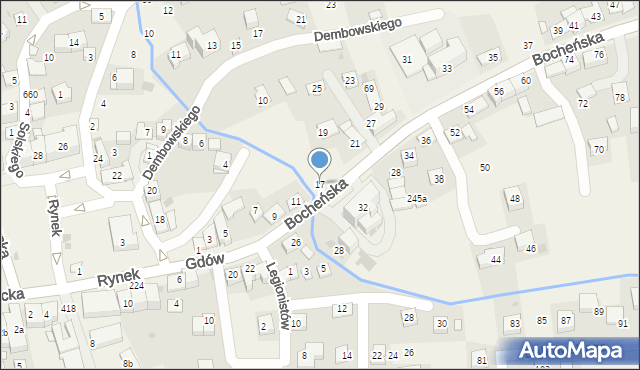 Gdów, Bocheńska, 17, mapa Gdów