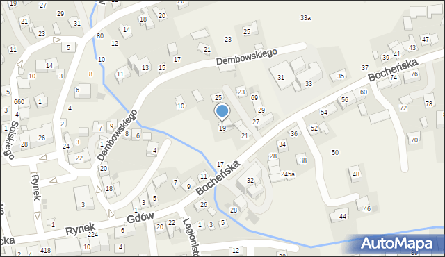 Gdów, Bocheńska, 19, mapa Gdów