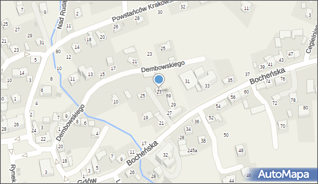 Gdów, Bocheńska, 23, mapa Gdów