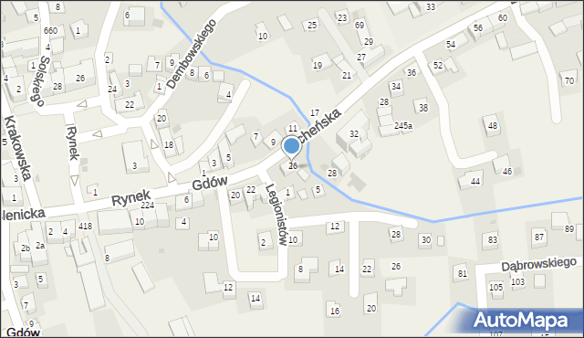 Gdów, Bocheńska, 26, mapa Gdów