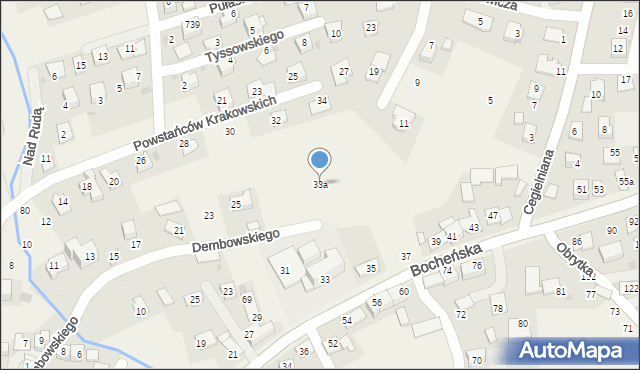 Gdów, Bocheńska, 33a, mapa Gdów