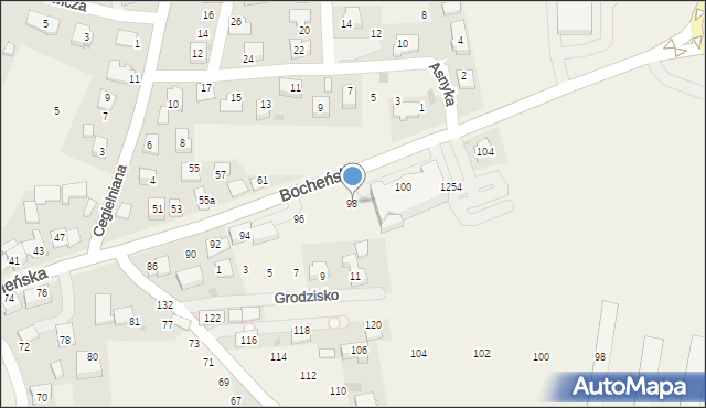 Gdów, Bocheńska, 98, mapa Gdów