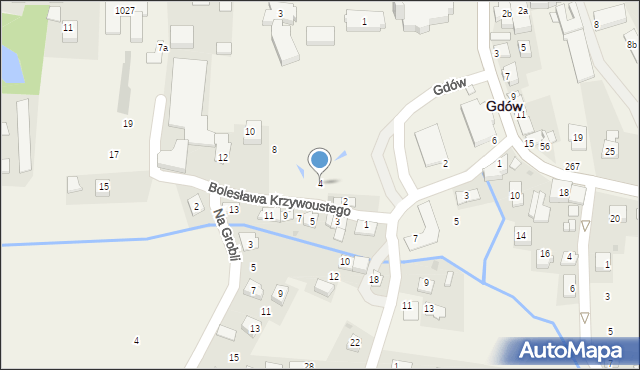 Gdów, Bolesława Krzywoustego, 4, mapa Gdów