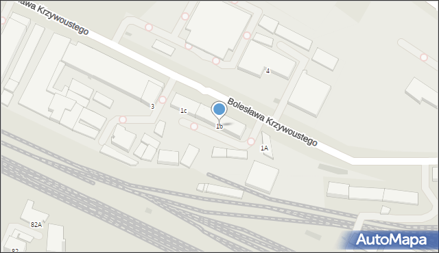 Gdynia, Bolesława Krzywoustego, 1b, mapa Gdyni