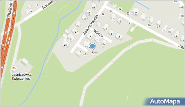 Gdynia, Bobrowa, 3, mapa Gdyni