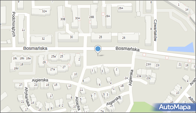 Gdynia, Bosmańska, 23g, mapa Gdyni