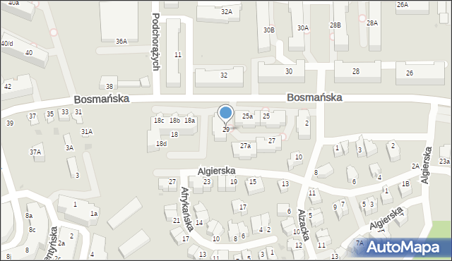 Gdynia, Bosmańska, 29, mapa Gdyni