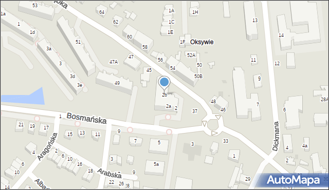 Gdynia, Bosmańska, 2b, mapa Gdyni