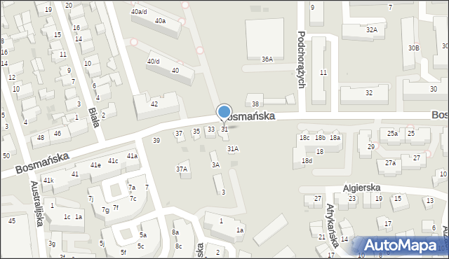 Gdynia, Bosmańska, 31, mapa Gdyni