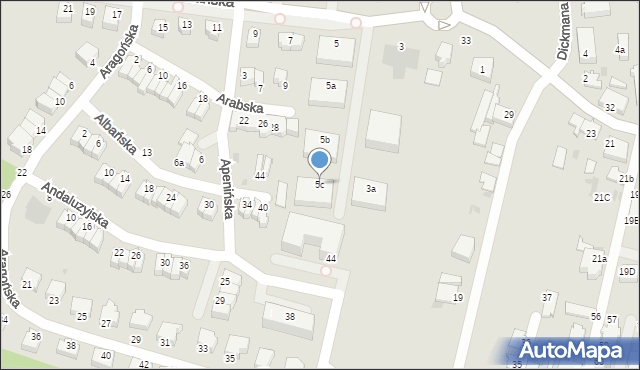 Gdynia, Bosmańska, 5c, mapa Gdyni