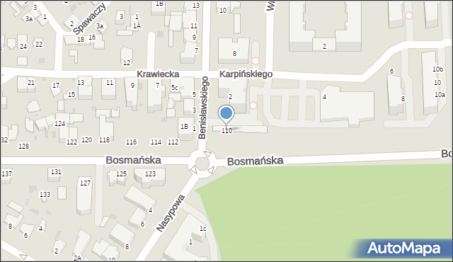 Gdynia, Bosmańska, 110, mapa Gdyni