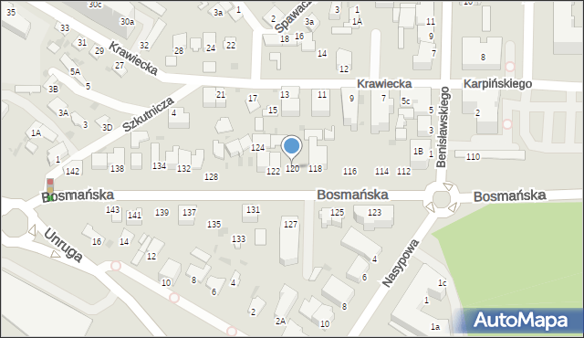 Gdynia, Bosmańska, 120, mapa Gdyni