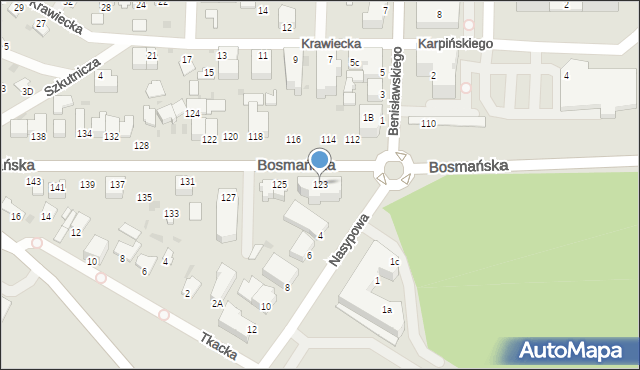 Gdynia, Bosmańska, 123, mapa Gdyni