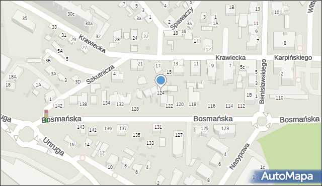 Gdynia, Bosmańska, 124, mapa Gdyni