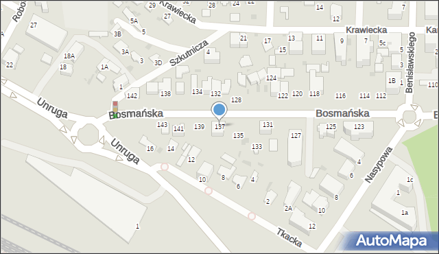 Gdynia, Bosmańska, 137, mapa Gdyni