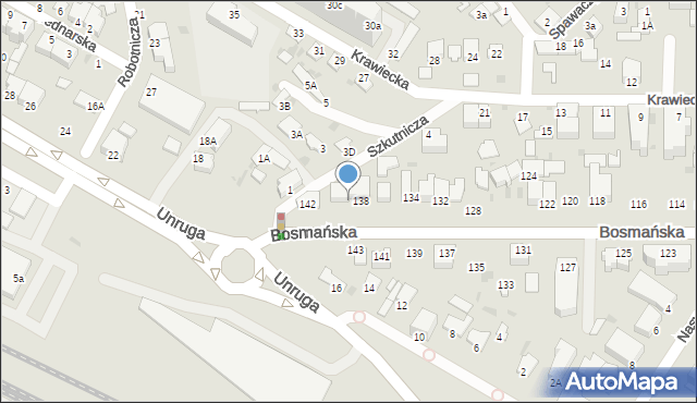 Gdynia, Bosmańska, 140, mapa Gdyni