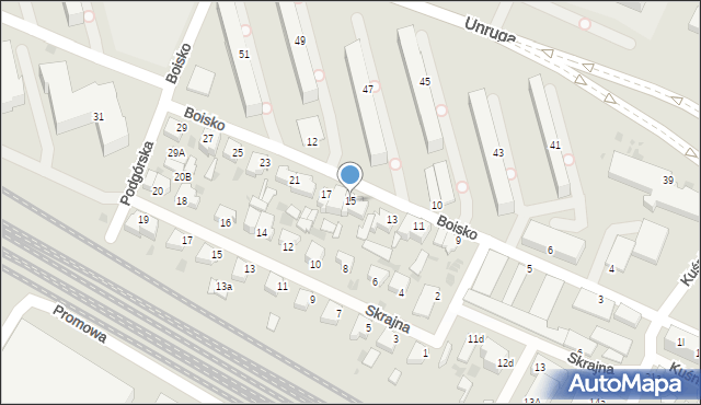 Gdynia, Boisko, 15, mapa Gdyni