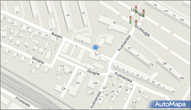 Gdynia, Boisko, 3, mapa Gdyni