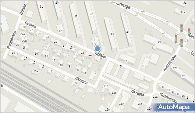 Gdynia, Boisko, 9A, mapa Gdyni