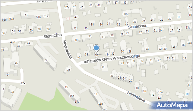 Gdynia, Bohaterów Getta Warszawskiego, 36, mapa Gdyni