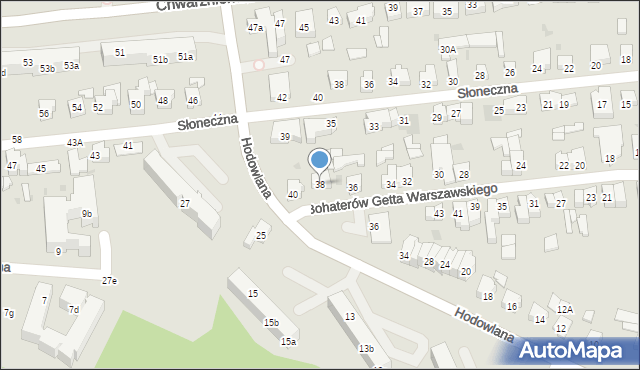 Gdynia, Bohaterów Getta Warszawskiego, 38, mapa Gdyni