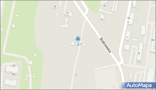 Gliwice, Bojkowska, 34, mapa Gliwic