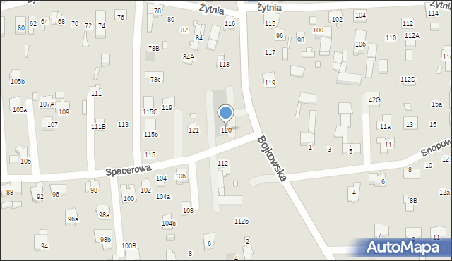 Gliwice, Bojkowska, 120, mapa Gliwic