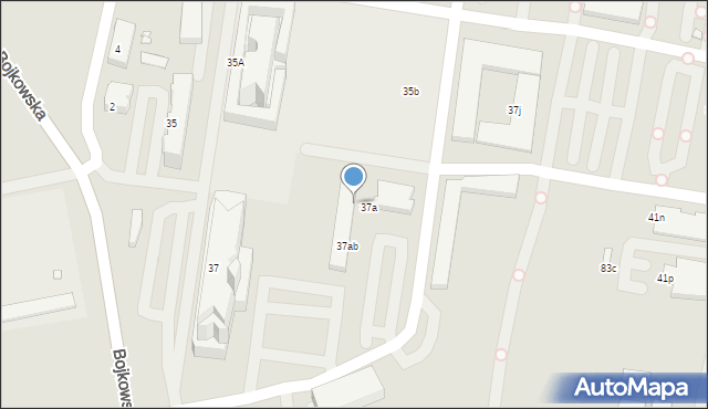Gliwice, Bojkowska, 37aa, mapa Gliwic