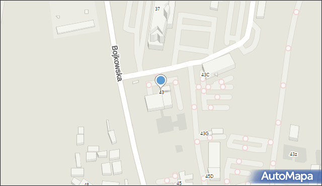 Gliwice, Bojkowska, 43, mapa Gliwic