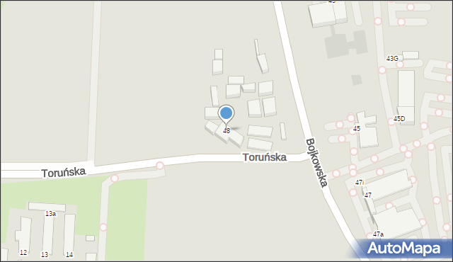 Gliwice, Bojkowska, 48, mapa Gliwic