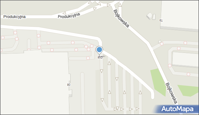 Gliwice, Bojkowska, 80D, mapa Gliwic