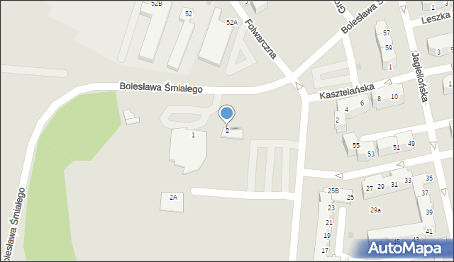 Głogów, Bolesława Śmiałego, 2, mapa Głogów