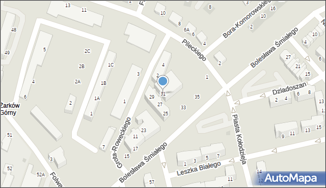 Głogów, Bolesława Śmiałego, 31, mapa Głogów