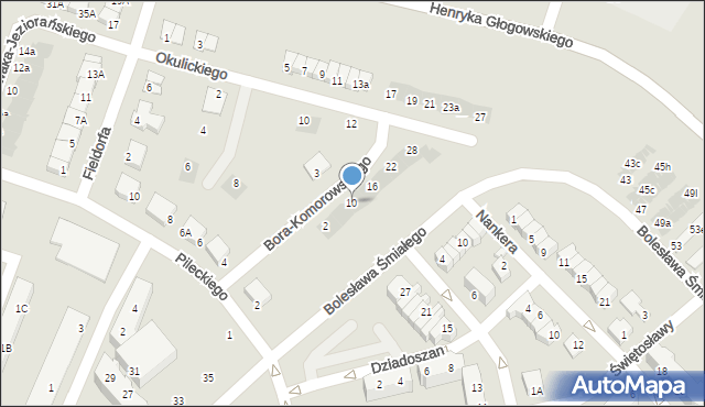 Głogów, Bora-Komorowskiego Tadeusza, gen., 10, mapa Głogów