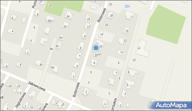 Głogowo, Bobrowa, 10, mapa Głogowo
