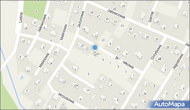 Głogowo, Borowikowa, 11, mapa Głogowo