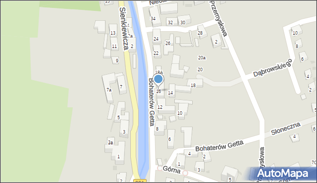 Głuszyca, Bohaterów Getta, 16, mapa Głuszyca