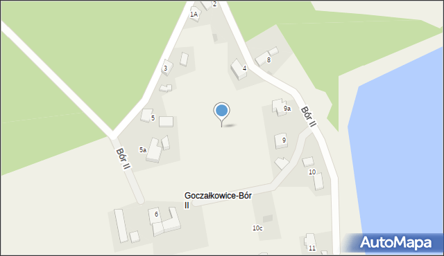 Goczałkowice-Zdrój, Bór II, 9c, mapa Goczałkowice-Zdrój