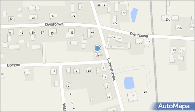 Golęczewo, Boczna, 1a, mapa Golęczewo