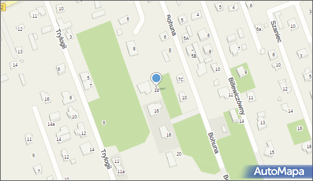 Gołków, Bohuna, 14, mapa Gołków