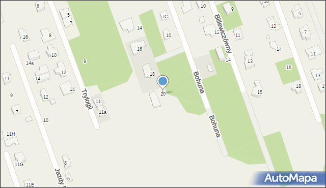 Gołków, Bohuna, 20, mapa Gołków