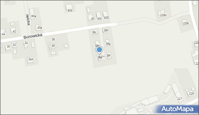 Gołkowice, Borowicka, 38e, mapa Gołkowice
