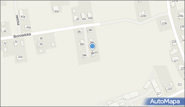 Gołkowice, Borowicka, 38f, mapa Gołkowice