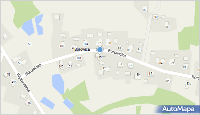 Gołkowice, Borowicka, 95, mapa Gołkowice