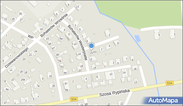 Golub-Dobrzyń, Bohaterów Westerplatte, 11, mapa Golub-Dobrzyń