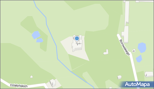 Gołuchów, Borowskiego Klemensa, 3, mapa Gołuchów