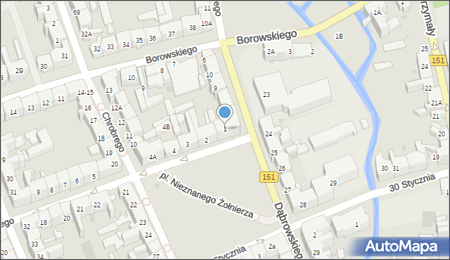 Gorzów Wielkopolski, Bolesława Krzywoustego, 1, mapa Gorzów Wielkopolski