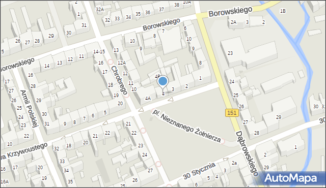Gorzów Wielkopolski, Bolesława Krzywoustego, 4, mapa Gorzów Wielkopolski