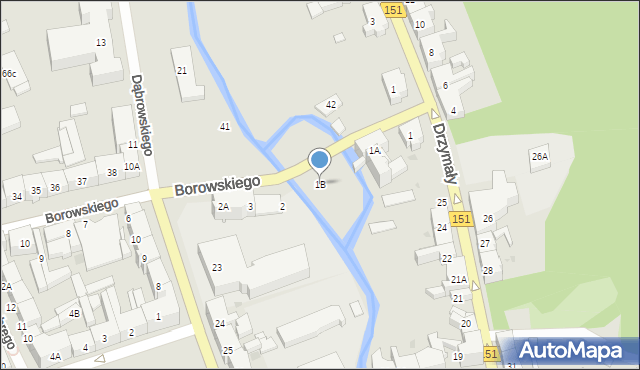 Gorzów Wielkopolski, Borowskiego Edwarda, 1B, mapa Gorzów Wielkopolski