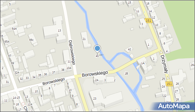 Gorzów Wielkopolski, Borowskiego Edwarda, 41, mapa Gorzów Wielkopolski